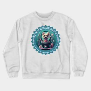 Grooming With a Smile Create Charm on Four Paws Grooming Design Cute Grooming Gift Crewneck Sweatshirt